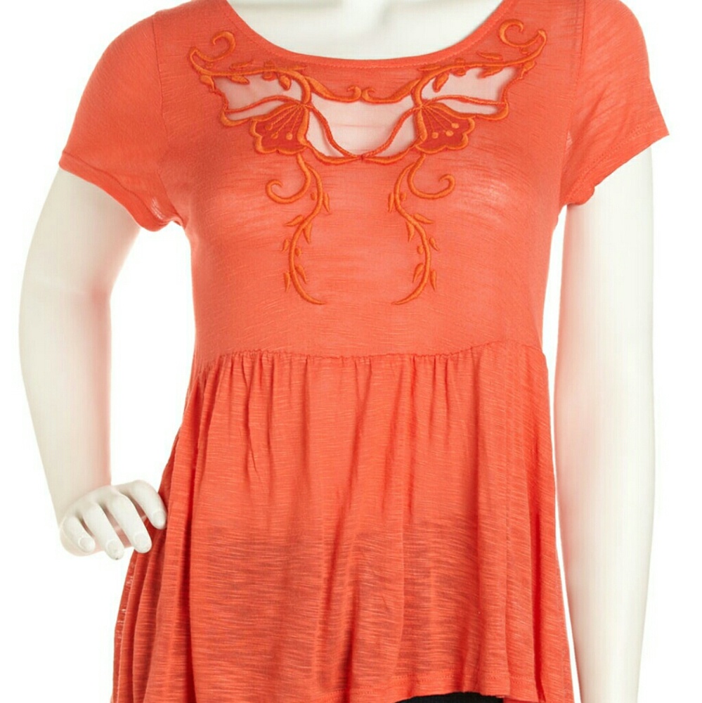 Free People Sweet Pepper XS Cutout Top